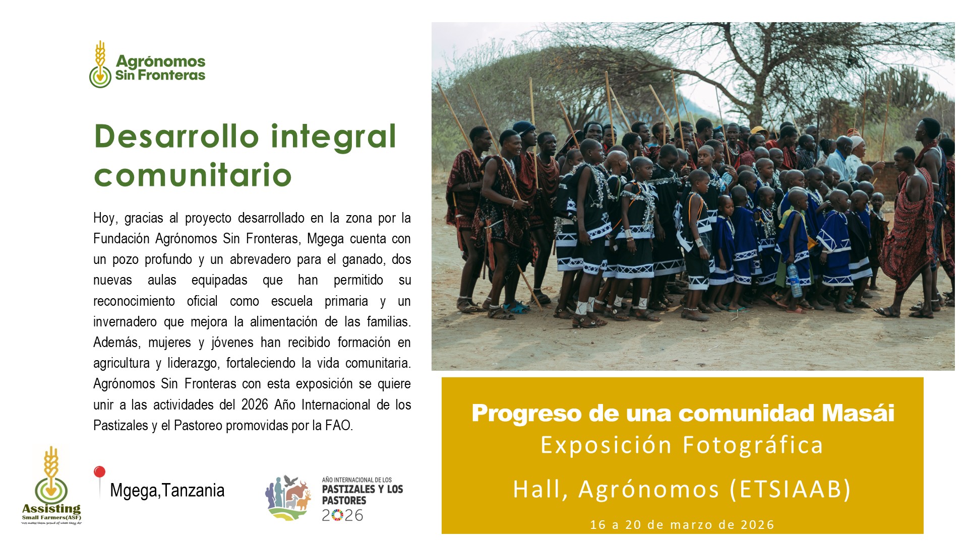 Mgega: progreso de una comunidad Masái. En el Año de los Pastores 2026